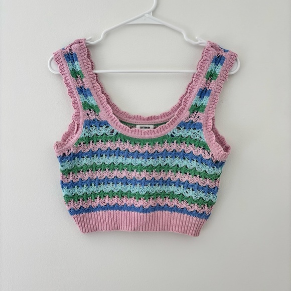 Cotton On Tops - Cotton On Pastel Crochet Top